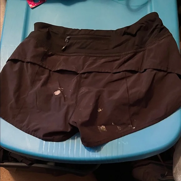 lululemon athletica Speed Up Women's Black Athletic Shorts - DAMAGED PIECE - Picture 5 of 6